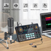 Maono AU-AM200-S1 ALL-IN-ONE Podcast Production Studio with Microphone, Audio Interface with DJ Mixer and Sound Card (Black)