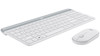 Logitech Slim Wireless Keyboard and Mouse Combo MK470 White