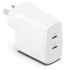 Cygnett PowerPlus 35W Dual Port USB-C PD Fast Wall Charger -White(CY4774PDWCH),2xUSB-C(35W), Best for iPhone,Samsung's PPS & USB-C Devices, 2 Years Wa