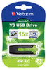 Verbatim 16GB V3 USB3.0 Green Store'n'Go V3; Rectractable USB Storage Drive Memory Stick (LS)