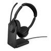 Jabra  Evolve2 55, USB C, MS Teams, Stereo, Stand, Active Noise Cancellation, Link 380 Bluetooth® Adapter ,30m Wireless Range, 18 Hours Battery Life