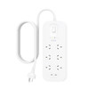Belkin SurgePro 6-Outlet Surge Protector with Dual USB-C 30W Ports - White (SRB006AU2M), 2M Power Cord, 650 Joules Protection, CEW $50,000, 2 Years