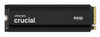 Crucial P510 1TB Gen5 2280 NVMe M.2 SSD w Heatsink 11,000 / 9,500 MB/s R/W 600TBW 1.5M IOPS 1.5M hrs MTTF Full-Drive Encryption 5yrs