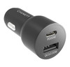 Cygnett CarPower 20W Dual Port Car Charger with 20W USB-C PD + 20W QC 3.0 USB-A-Black(CY3637CYCCH), Fast Charge, Max 20W, 2 Years Warranty