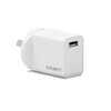 Cygnett PowerPlus 12W USB-A Wall Charger - White(CY5594PDWCH), Lightweight & Compact Design, Perfect for Travel, 2 Years Warranty