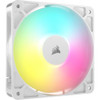 Corsair RS120 ARGB 120mm PWM Fan - Single Pack - White: 72.8 CFM, 2100 RPM, 36 dBA, 0.4A, RGB lighting, Static Pressure, Magnetic Dome Bearing