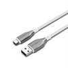 Cygnett Armoured Braided USB-C to USB-A (2.0) Cable (2M) - White (CY4684PCUSA), 3A/60W, 480Mbps, Turbo Charge, Best for Laptop, 5 Years Warranty