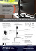 ATDEC FREESTANDING HEAVY DUTY VERTICAL DUAL MONITOR MOUNT - BLACK