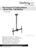 STARTECH CEILING TV MOUNT TELESCOPIC 1-1.5M POLE 32" TO 75" 5YR