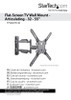 STARTECH TV WALL MOUNT FULL MOTION UP TO 70" 45KG UP TO 600X400 VESA 5YR