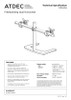 ATDEC DUAL MONITOR DESK STAND UP TO 32" & 12KG VESA UP TO 100x100 HORIZONTAL 10 YR WTY