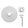 SHURE (A901W-R-PM-1.5IN) 1.5" POLE MOUNT KIT MXA901 ROUND WHT