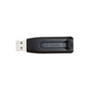 Verbatim Store 'n' Go V3 128 GB USB 3.2 (Gen 1) Type A Flash Drive - Grey - 80 MB/s Read Speed - 25 MB/s Write Speed - 2 Year Warranty - 1 Each