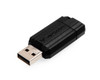 Verbatim PinStripe 32 GB USB Flash Drive - Black - 2 Year Warranty - 1 Each