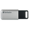 Verbatim Store 'n' Go Secure Pro 32 GB USB 3.0 Flash Drive - Silver - 256-bit AES - TAA Compliant - 1 Each