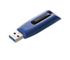 Verbatim Store 'n' Go V3 MAX 128 GB USB 3.0 Flash Drive - Blue, Black - 175 MB/s Read Speed - 80 MB/s Write Speed - 1 Each