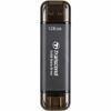 Transcend ESD310 128 GB Portable SSD - External - Black - Dashcam, Desktop/Notebook/Tablet/Smartphone/Console - USB Type A, USB Type C - 1050 MB/s Read