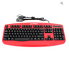 Silver Storm Medical Grade True Type Keyboard Washable Plastic Standard Style Long Cable with Seal Cap Red and Black Keys USB - QWERTY US English
