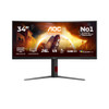 AOC CU34G4Z 34in 240Hz WQHD Fast VA Gaming Monitor 3440 x 1440 21:9 0.3ms 80m:1 Smart Contrast 400 Nits DP/HDMI HDR400 Tilt/Swivel/Height VESA 100x100mm