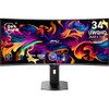 MSI MPG 341CQR QD-OLED X36 34-Inch UWQHD Gaming Monitor 3440x1440 Quantum Dot OLED Panel 360Hz 0.03ms DisplayHDR TRUE Black 500 Adaptive-Sync HDMI 2.1 DP 2.1a USB C 98W PD