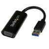 StarTech.com USB 3.0 to VGA Adapter, USB to VGA Monitor Converter for Windows, Slim (no support for macOS/ChromeOS/Linux) - TAA - Windows only; No support for macOS, ChromeOS or Linux - Works with Windows X86/X64/ARM (Intel, AMD, Snapdragon X Copilot+ PC) - Connect your computer to a VGA monitor - 1920x1200 (1080p) 60Hz - USB powered; 2.4in (6cm) cable length