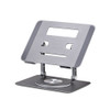 StarTech.com Rotating Laptop Stand, 360 Swivel, Ergonomic Desk Riser for Computer, Adjustable Height/Tilt, Max 11lb, Aluminum, Portable - Raise a laptop to eye level for improved posture and all-day comfort - Height-adjustable arms; Up to 11lb - 360deg swivel tray tilts at various angles - Anti-slip pads and slide stops keep the computer stable - Aluminum build