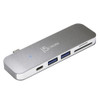 j5create UltraDrive JCD388 USB 3.1 Type C Docking Station for Notebook, Desktop PC, Card Reader, Smartphone, Monitor, MacBook - Charging Capability - Memory Card Reader - SD - Grey - 3 x USB Ports - 2 x USB 3.0 - 2 x USB Type-A Ports - USB Type-A - 1 x USB Type-C Ports - USB Type-C - Wired - Windows