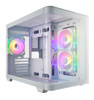 FSP S380-WA: Stylish M-ATX mid-tower with 3D curved glass 3 ARGB fans supports Micro ATX/Mini-ITX dual-chamber design excellent cooling options and front I/O with USB 3.0 and USB Type-C.