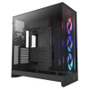 NZXT H9 Flow CM-H92FB-R1 Computer Case - ATX Motherboard Supported - Mid-tower - Tempered Glass, Steel, Galvanized Cold Rolled Steel (SGCC) - Black - 8 x Bay(s) - 3 × 140mm, 1 x 120mm Fan(s) Installed