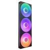 NZXT RF-U36HF-B1 Cooling Fan - Motherboard - 360 mm Maximum Fan Diameter - 3 x Fan(s) - 127.63m³/h Maximum Airflow - 2400 rpm - Fluid Dynamic Bearing - 4-pin PWM, 8-pin - RGB LED - Black