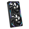 NZXT RF-U24PN-B1 Cooling Fan - PC, Radiator, Heatsink - 120 mm Maximum Fan Diameter - 2 x Fan(s) - 176.70m³/h Maximum Airflow - 3100 rpm - Magnetic Levitation, Fluid Dynamic Bearing - 8-pin - RGB LED