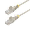 StarTech 7m Gray Slim CAT6 Ethernet Cable, Snagless RJ45, UTP, LSZH, 28AWG Pure Bare Copper, Slim Network Patch Cord - Slim UTP Cat6 Cable supports 10Gbps and 100W PoE; Ideal for crowded installations; 36% slimmer for improved airflow; Low Near-End C