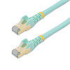StarTech.com 1m CAT6a Ethernet Cable - 10 Gigabit Category 6a Shielded Snagless 100W PoE Patch Cord - 10GbE Aqua UL Certified Wiring/TIA - CAT6a Ethernet Cable delivers 10 Gigabit connection free of noise & EMI/RFI interference - Tested to comply w/ 