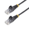 StarTech 10m Black Slim CAT6 Ethernet Cable, Snagless RJ45, UTP, LSZH, 28AWG Pure Bare Copper, Slim Network Patch Cord - Slim UTP Cat6 Cable supports 10Gbps and 100W PoE; Ideal for crowded installations; 36% slimmer for improved airflow; Low Near-End