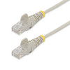StarTech.com 3 m CAT6 Cable - Slim CAT6 Patch Cord - Grey - Snagless RJ45 Connectors - Gigabit Ethernet Cable - 28 AWG (N6PAT300CMGRS) - Slim CAT6 cable is 36% thinner than a standard CAT 6 network cable - Patch cable is tested to comply with Categor