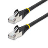 StarTech.com 7.5m CAT6a Ethernet Cable, Black Low Smoke Zero Halogen (LSZH) 10 GbE 100W PoE S/FTP Snagless RJ-45 Network Patch Cord - Cable for Network Device - First End: 1 x RJ-45 Network - Male - Second End: 1 x RJ-45 Network - Male - 10 Gbit/s - 
