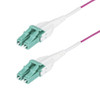 StarTech.com 2m (6.6ft) LC to LC (UPC) OM4 Multimode Fiber Optic Cable, Erika Violet, 50/125, 100G, Uniboot Fiber Jumper Cord, OFNR Riser - OM4 Multimode LC/LC-UPC Fiber Cable supports up to 100Gbps full duplex; TIA-standard Erika Violet for OM4 iden