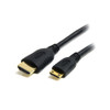 StarTech 2m Mini HDMI to HDMI Cable with Ethernet, 4K 30Hz High Speed Mini HDMI 1.4 (Type-C) Device to HDMI Adapter Cable/Cord, M/M