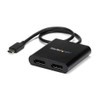 StarTech USB-C to Dual DisplayPort 1.2 Adapter, USB Type-C Multi-Monitor MST Hub, Dual 4K 30Hz DP Display Extender/Splitter, Windows