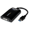 StarTech USB 3.0 to DVI External Video Card Multi Monitor Adapter - 2048x1152 - 1 x 9-pin USB 3.0 Type A - Male - 1 x 29-pin DVI-I Digital Video - Female - Black