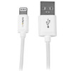 StarTech 1m (3ft) White AppleÂ® 8-pin Lightning Connector to USB Cable for iPhone/ iPod/ iPad - Cable for iPad, iPhone, MAC - First End: 1 x 4-pin USB Type A - Male - Second End: 1 x 8-pin Lightning