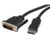 StarTech 10ft (3m) DisplayPort to DVI Cable, DisplayPort to DVI-D Adapter/Converter Cable, 1080p Video, DP 1.2 to DVI Monitor Cable - Cable for Video Device, Monitor, HDTV, Workstation