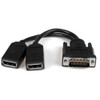 StarTech 8" DMS-59 to Dual DisplayPort Adapter Cable, 4K x 2K, DMS 59 pin (M) to 2x DP 1.2 (F) Splitter Y Cable, LFH to 2x DP Monitors