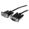 StarTech 2m Black Straight Through DB9 RS232 Serial Cable - M/F - First End: 1 x 9-pin DB-9 RS-232 Serial - Male - Second End: 1 x 9-pin DB-9 RS-232 Serial - Female - Extension Cable - Shielding