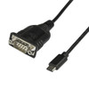 StarTech USB C to Serial Adapter Cable with COM Port Retention, 16" (40cm) USB Type-C to RS232 DB9 Converter Cable, Windows/Mac/Linux - 1 x 24-pin USB 2.0 Type C - Male - 1 x 9-pin DB-9 RS-232 Serial - Male - Black