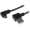 StarTech 1m 3 ft Micro-USB Cable with Right-Angled Connectors - M/M - USB A to Micro B Cable - Cable for Tablet, Smartphone, Notebook, Portable Hard Drive, Computer, PC, External Hard Drive