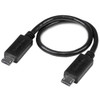 StarTech 8in USB OTG Cable - Micro USB to Micro USB - M/M - USB OTG Adapter - 8 inch - Cable for Tablet, Smartphone, External Hard Drive - First End: 1 x USB 2.0 Type B - Male