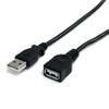 StarTech 10 ft Black USB 2.0 Extension Cable A to A - M/F - Cable for Peripheral Device, Printer - First End: 1 x 4-pin USB 2.0 Type A - Male - Second End: 1 x 4-pin USB 2.0 Type A - Female