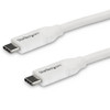 StarTech 4m 13 ft USB C to USB C Cable w/ 5A PD - M/M - White - USB 2.0 - USB-IF Certified - USB Type C Cable - USB C Charging Cable - USB C PD Cable - Power USB Type-C devices
