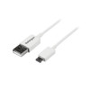 StarTech 0.5m White Micro USB Cable - A to Micro B - Cable for Cellular Phone, Camera, Hard Drive, Tablet PC - First End: 1 x 4-pin USB 2.0 Type A - Male - Second End: 1 x 5-pin Micro USB 2.0 Type B